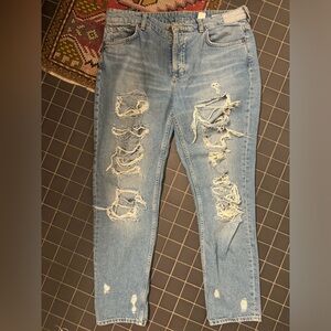 H&M destroyed jeans